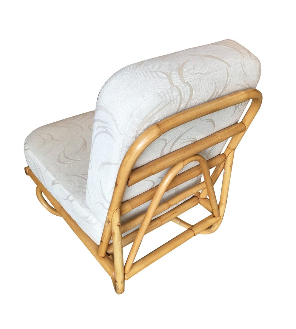 Restored Floating Rattan Lounge Chair in the Style of Paul Frankl - 4