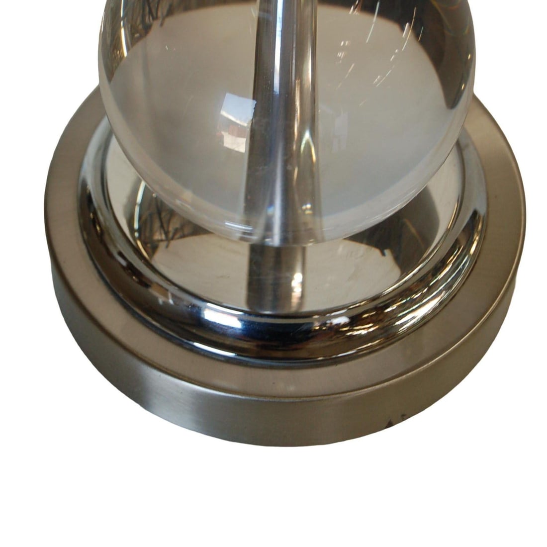 Large Stacked Three Large Crystal Ball Table Lamp - 4