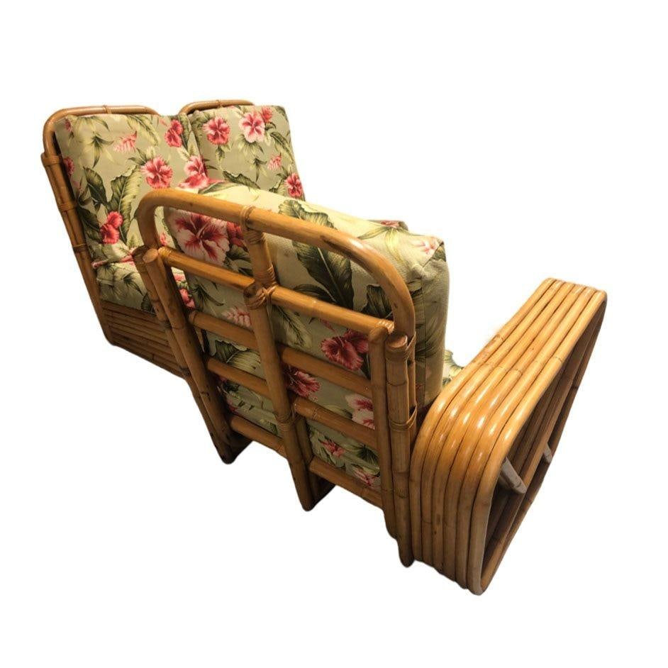 Restored Rattan Six Strand Square Pretzel Sofa - 4