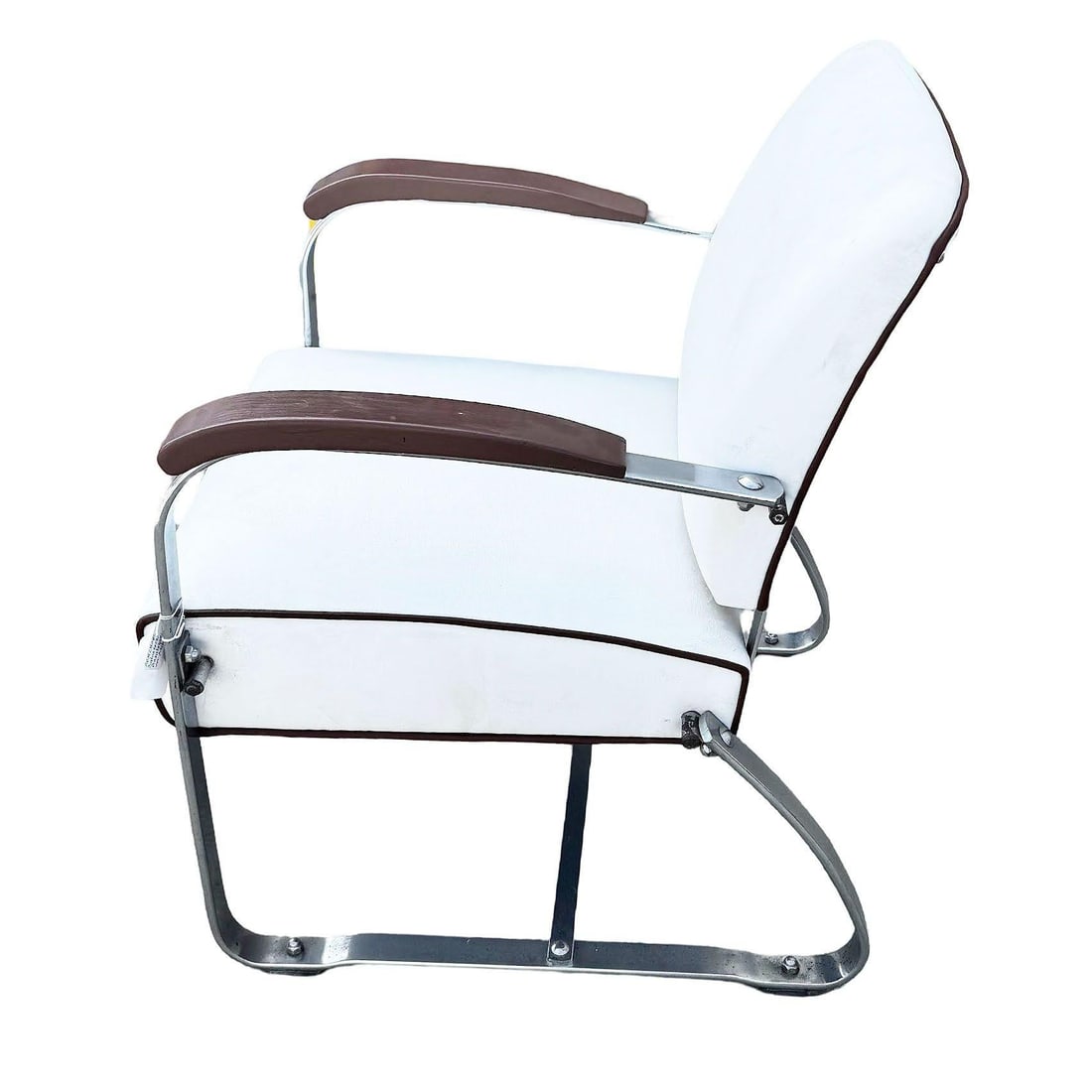 Streamline Art Deco Chrome Tubular Speed Lounge Club Chair, Lloyd Manufacturing - 2