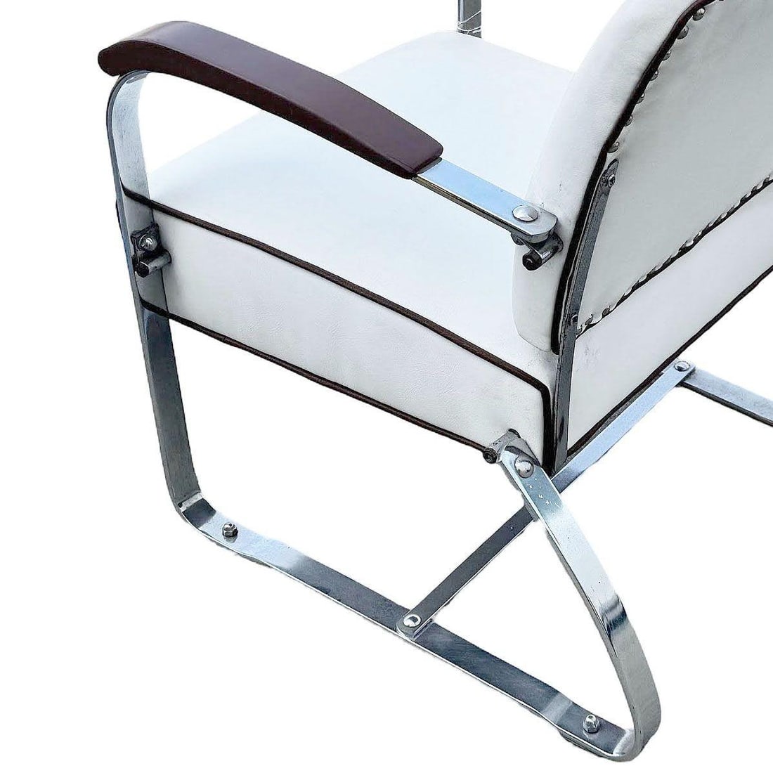 Streamline Art Deco Chrome Tubular Speed Lounge Club Chair, Lloyd Manufacturing - 5