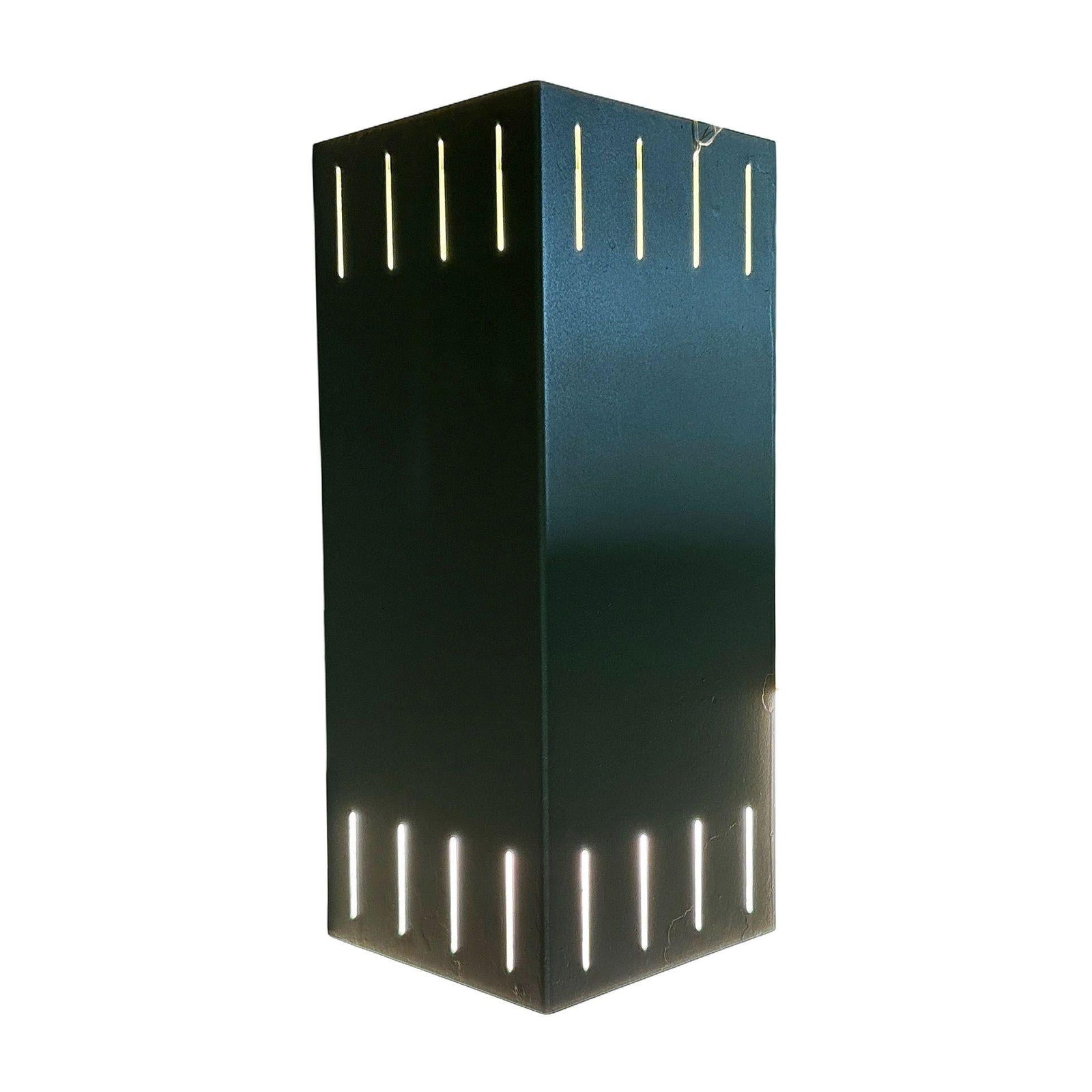 Mid-century Googie Geometric Enameled Steel Wall Sconce w/ Slots , 47 Available - 2