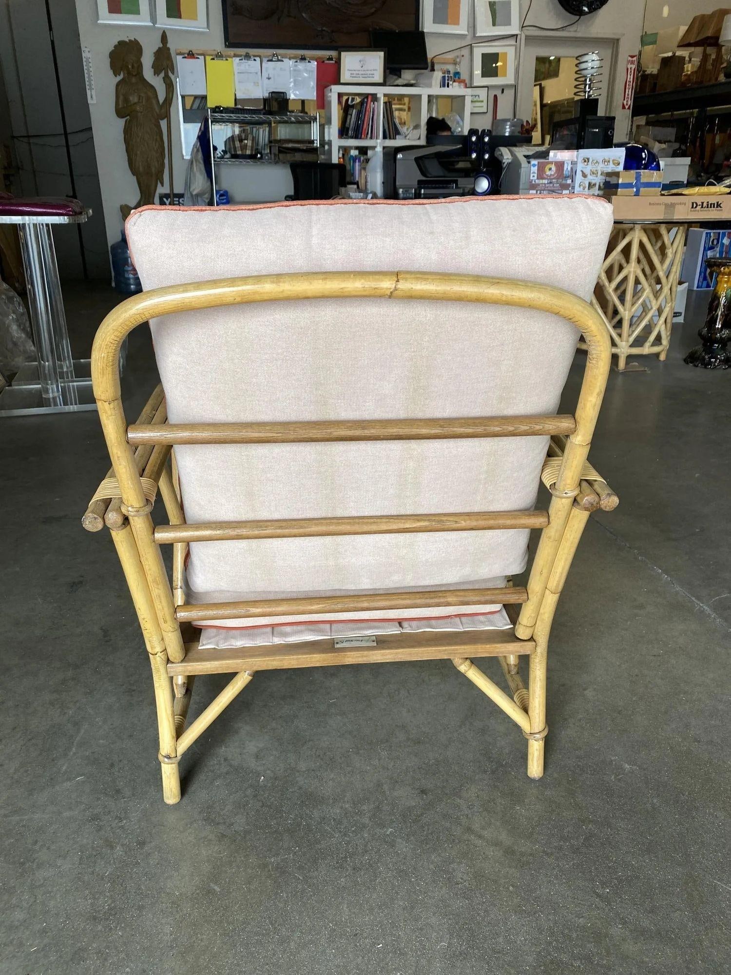 Rare Restored "1949er" Rattan Lounge Chair for Ficks & Reed Set - 2