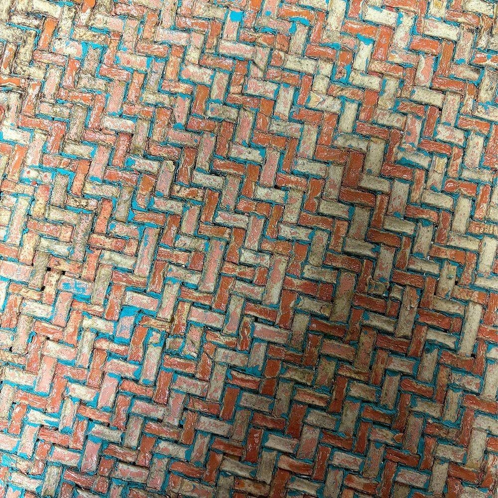 3-Strand Rattan Barstool w/ Multi-color Woven Seat - 4