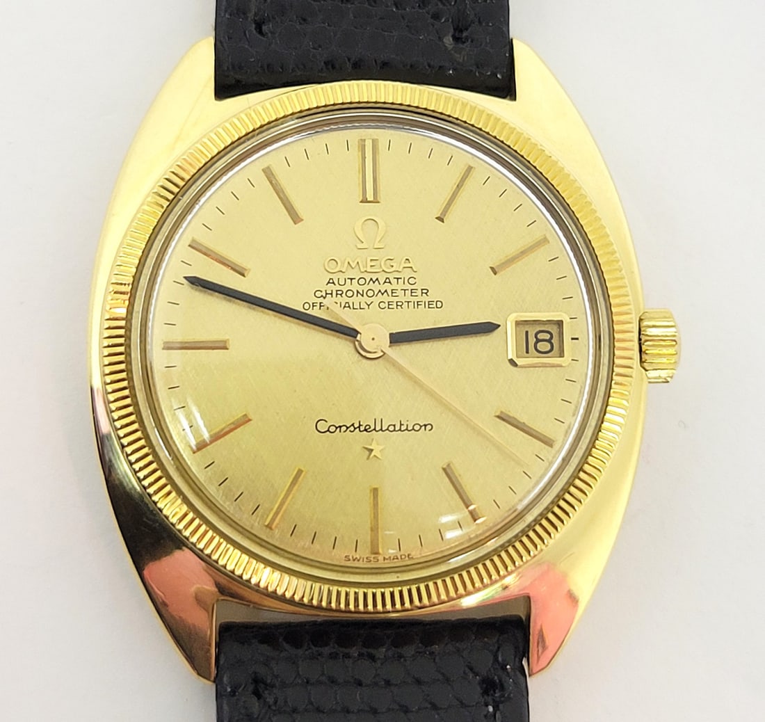 Vintage 18k OMEGA CONSTELLATION CHRONOMETER Automatic Watch 168027 Cal 561 EXLNT - 9