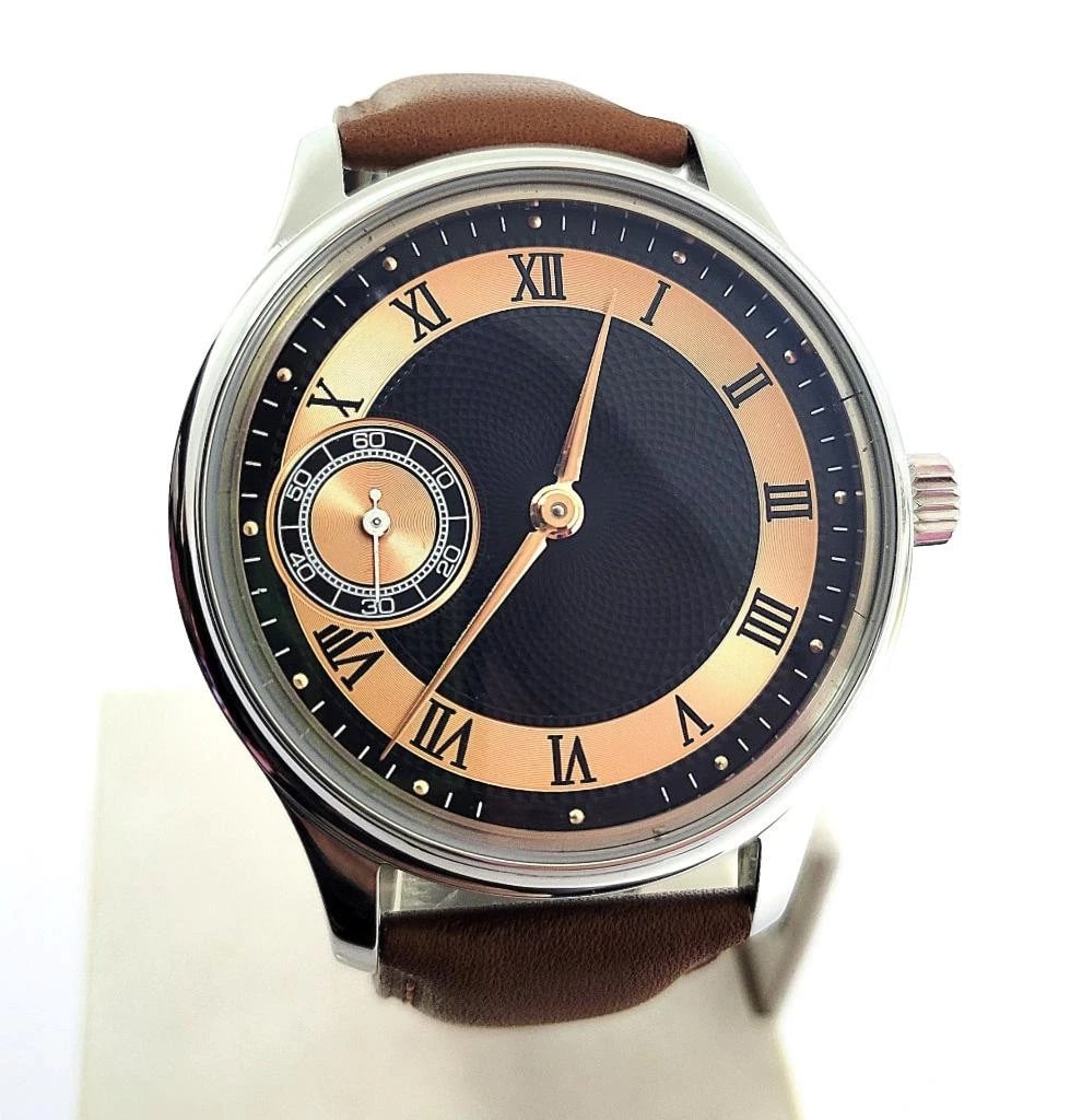 Mens S/Steel High Grade HAMILTON Winding Watch Cal 917 Re-Cased* Rose/Black DIAL: This Men's Hamilton watch is USA made. Great present for yourself or someone you love as well as for watch collectors or enthusiasts! * Stainless steel case in matte & high polish finish (generic, re-