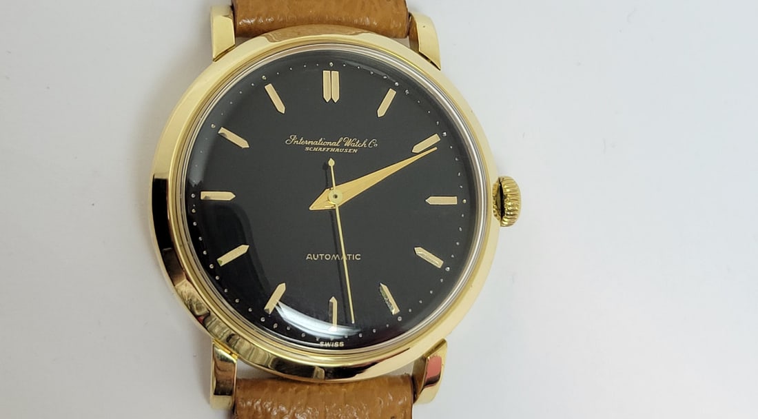Vintage 18k Yellow Gold IWC SHAFFHAUSEN Automatic Watch 1950s Cal C.85* EXLNT - 8