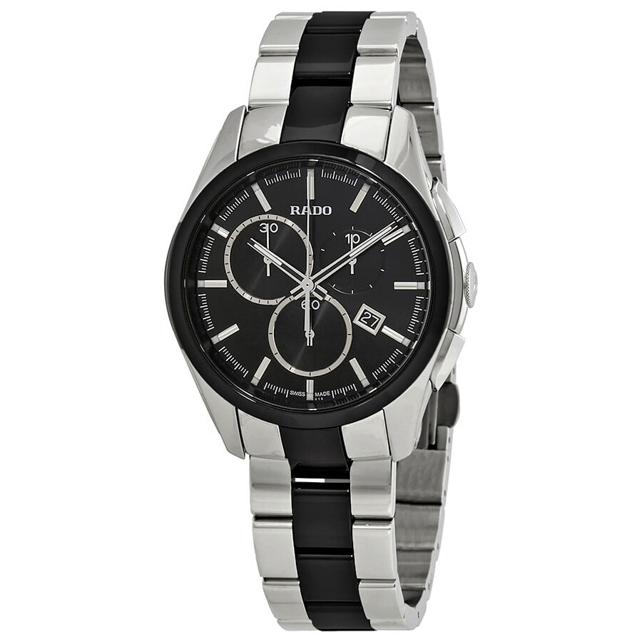 New RADO Hyperchrome Chronograph 41 mm Mens Watch R32038152 Black Dial: New RADO Hyperchrome Chronograph 41 mm Mens Watch R32038152 Black Dial This Mens Rado watch is Swiss made. Great present for yourself or someone you love! * Silver-tone stainless steel and ceramic cas