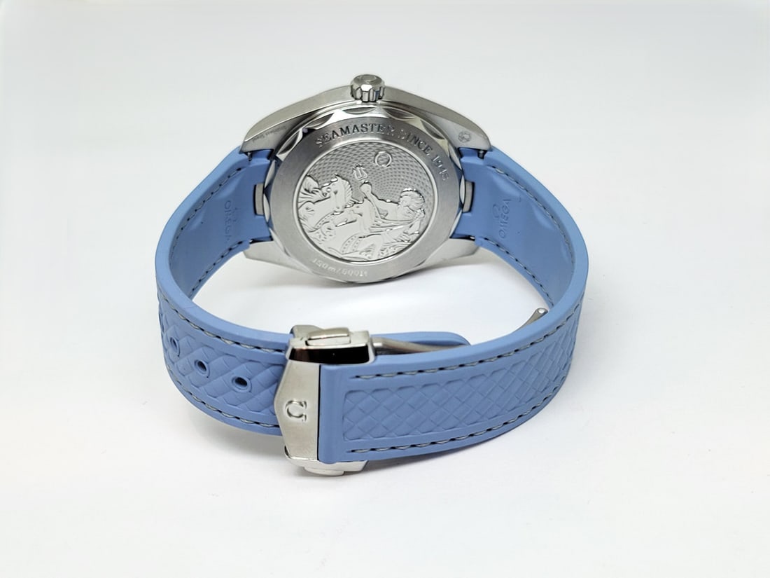 Men's S/Steel OMEGA SEAMASTER Automatic CHRONOMETER Summer Blue Dial Watch EXLNT - 5