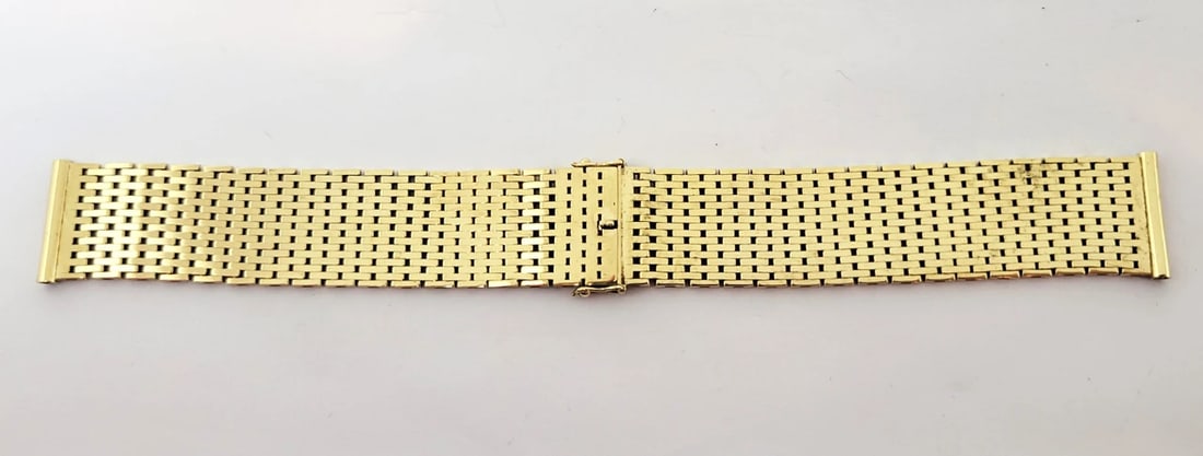 SOLID 14k Yellow GOLD Watch Bracelet to fit 17.5 mm Logs* EXLNT 38.1 grams (1 of 9)