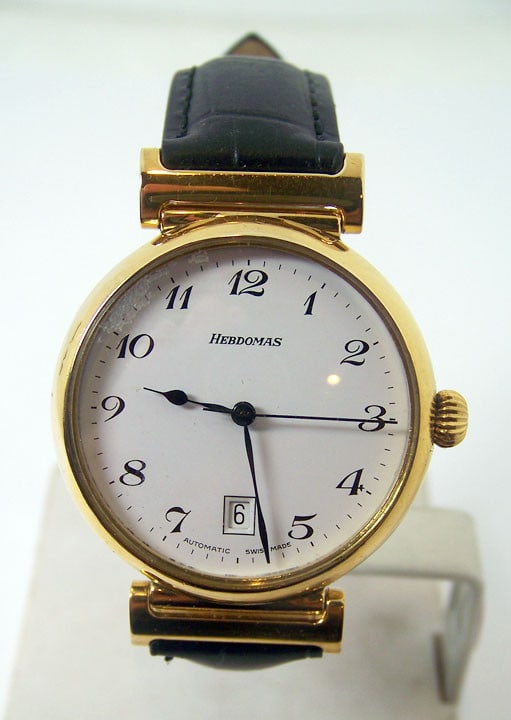 Sterling Silver 18k Gold Plated HERDOMAS Automatic Watch 3402 EXLNT SERVICED: Sterling Silver with 18k Gold Plated HERDOMAS Automatic Watch 3402* EXLNT SERVICED?? Great present for yourself or someone you love! * Sterling Silver? case in 18k yellow gold electroplating in shiny