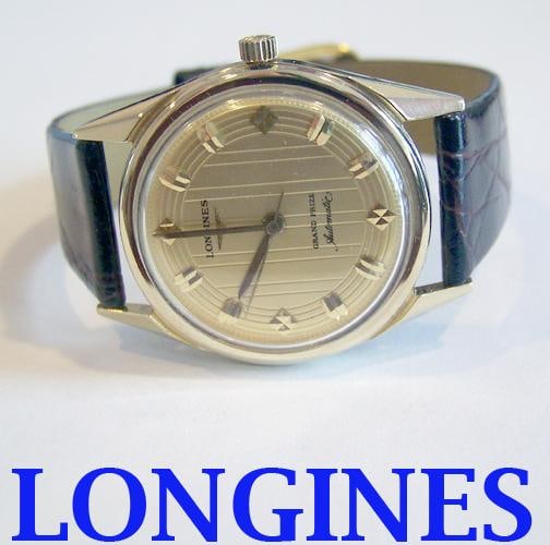 Solid Gold 14k LONGINES GRAND PRIZE Automatic Watch 1960s Cal.340 EXLNT SERVICED (1 of 14)