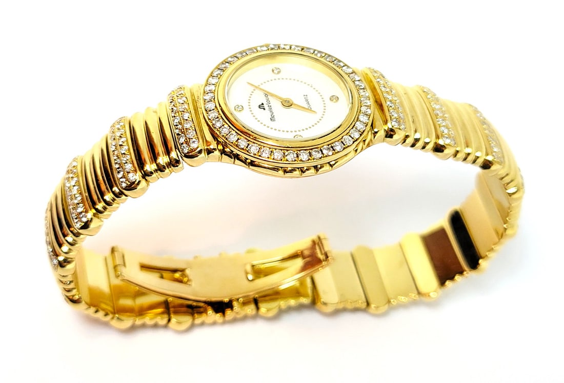Solid 18k Gold MAURICE LACROIX Monaco Ladies Watch with 3.20 ct Diamonds* EXLNT - 7