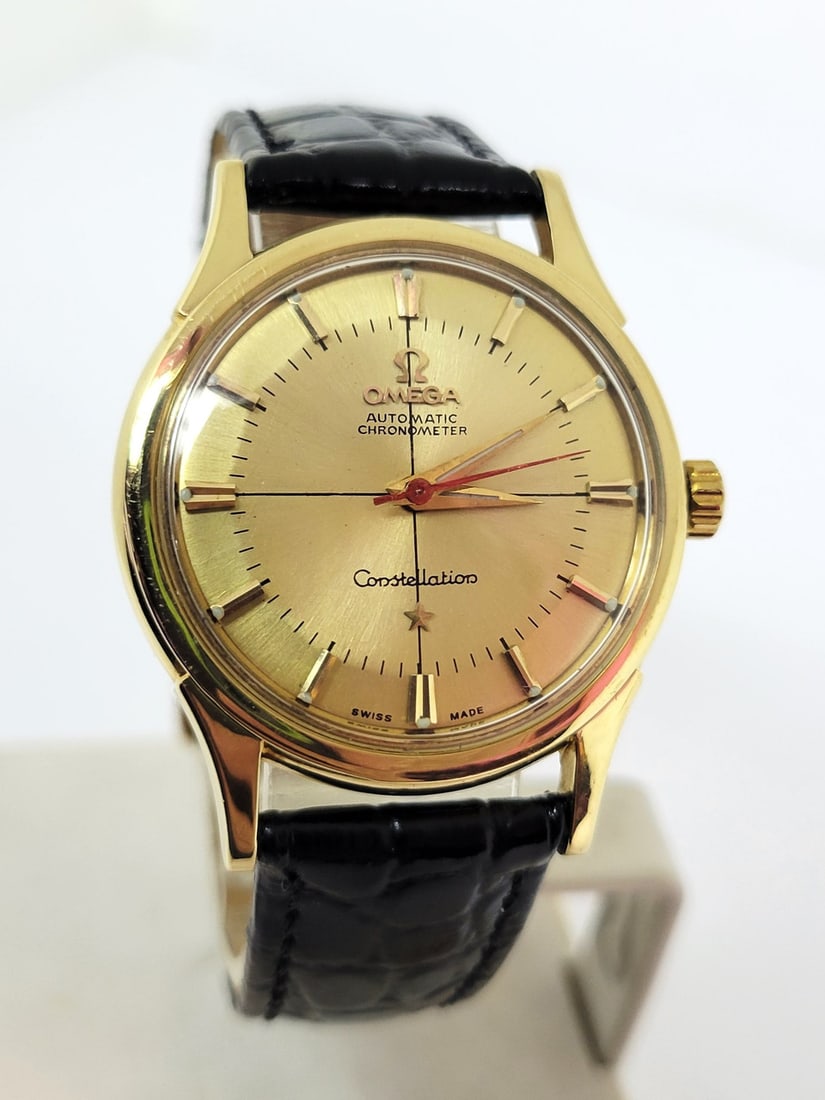 Vintage 18k OMEGA CONSTELLATION Automatic Watch 1960s Cal 551* 14381/2* EXLNT (1 of 13)