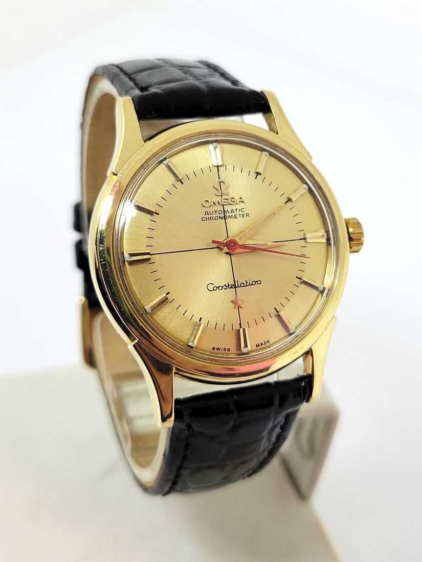 Vintage 18k OMEGA CONSTELLATION Automatic Watch 1960s Cal 551* 14381/2* EXLNT - 2