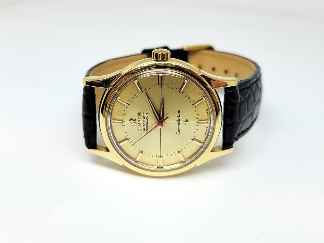 Vintage 18k OMEGA CONSTELLATION Automatic Watch 1960s Cal 551* 14381/2* EXLNT - 3