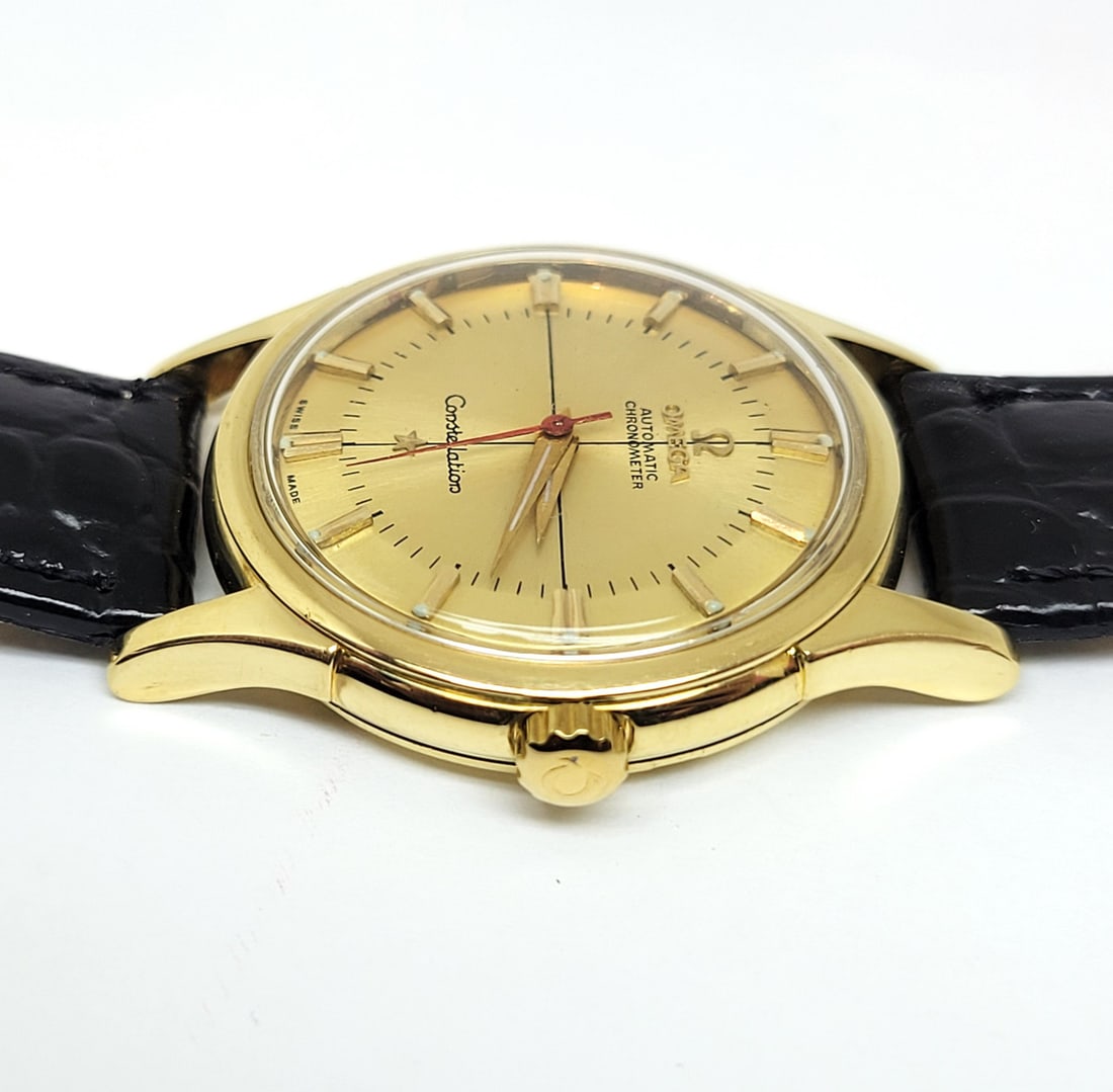 Vintage 18k OMEGA CONSTELLATION Automatic Watch 1960s Cal 551* 14381/2* EXLNT - 7