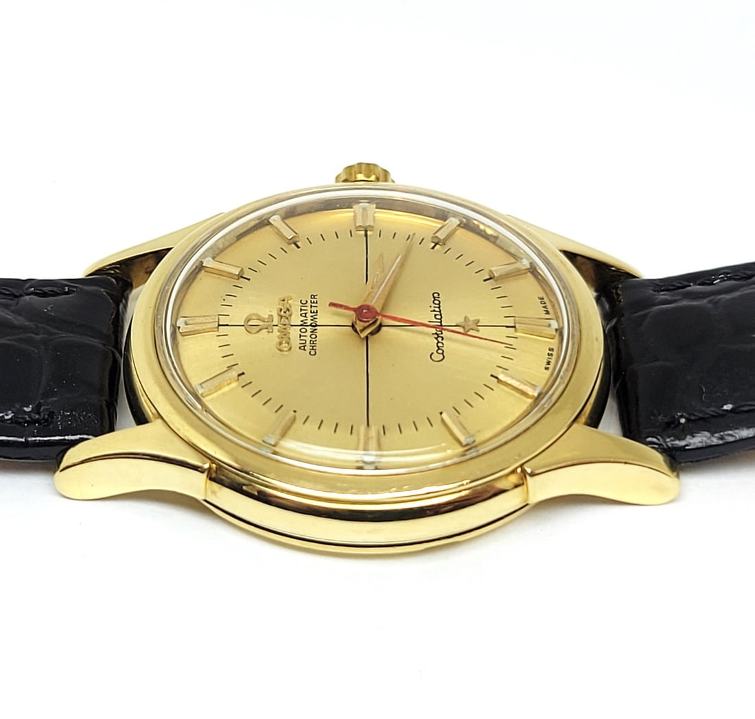 Vintage 18k OMEGA CONSTELLATION Automatic Watch 1960s Cal 551* 14381/2* EXLNT - 8