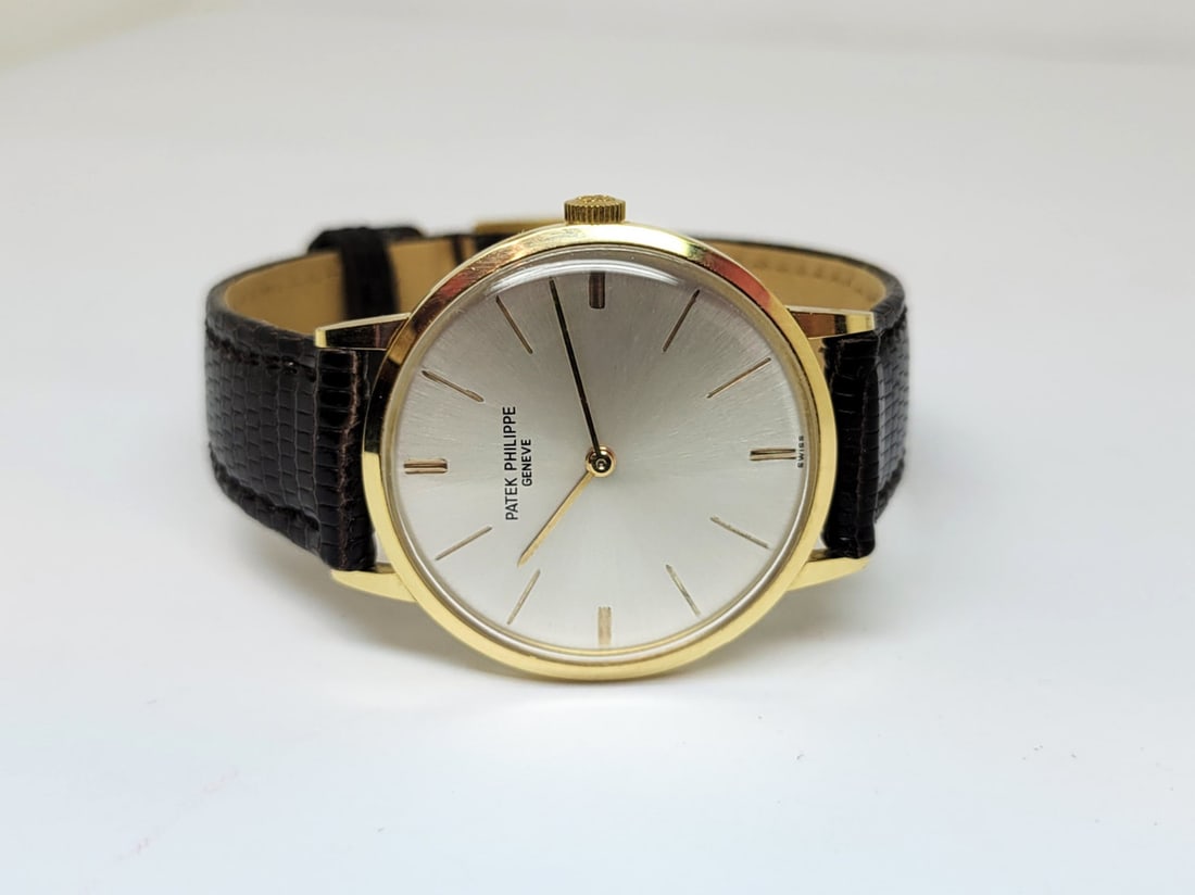 Vintage 18k PATEK PHILIPPE Men's Calatrava Winding Watch Ref 3468* EXLNT SERVICED - 2