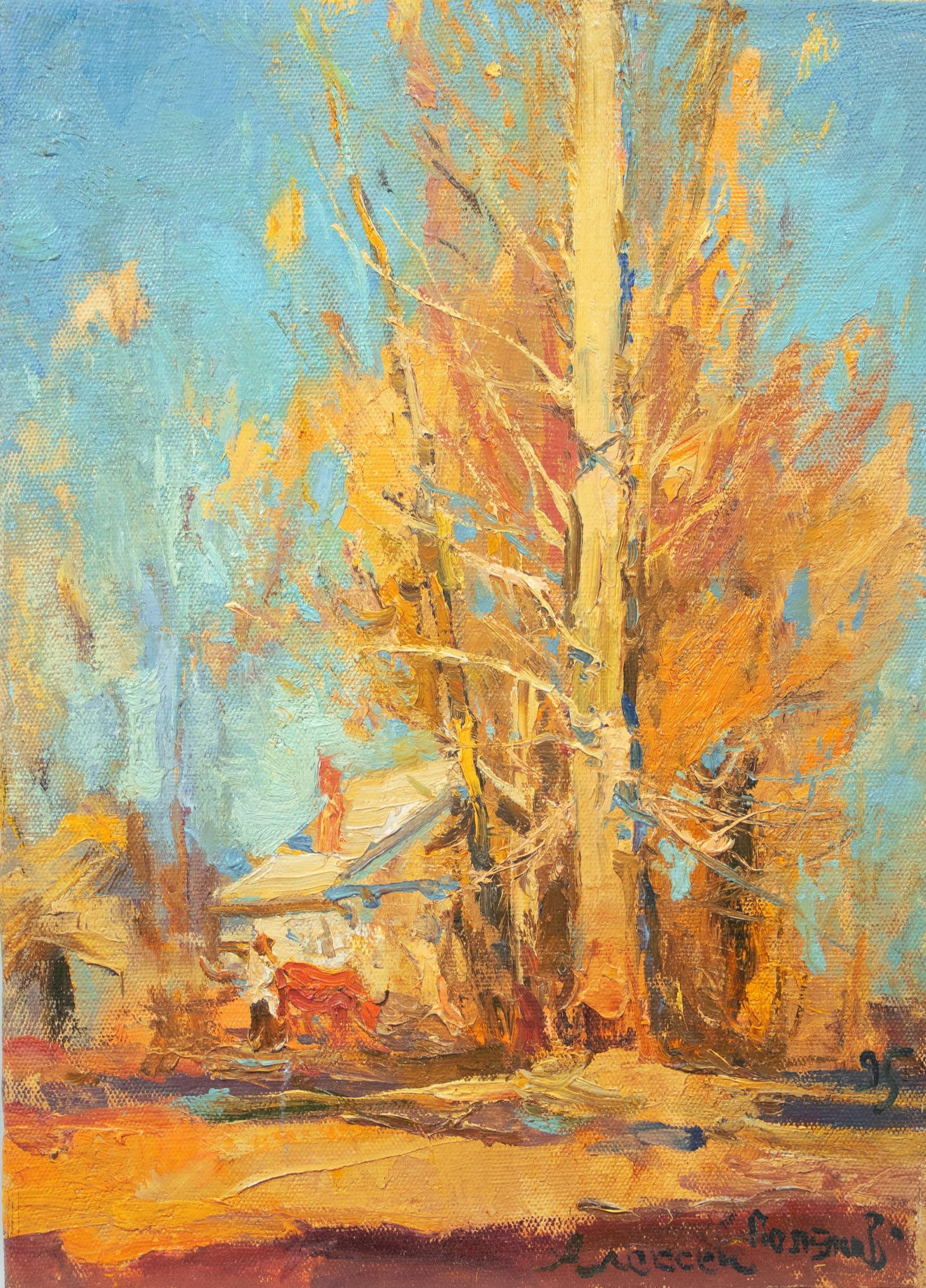 Polyakov Olexiy (Ukrainian artist), "Spring", oil on canvas: Title: Polyakov Olexiy (Ukrainian artist), "Spring", oil on canvas Description: ARTIST: Polyakov Olexiy Ivanovich, Ukrainian artist TITLE: "Spring" SIZE: 41 x 57 cm, (16 1/4 x 22 2/4 in.) MEDIUM: oil 