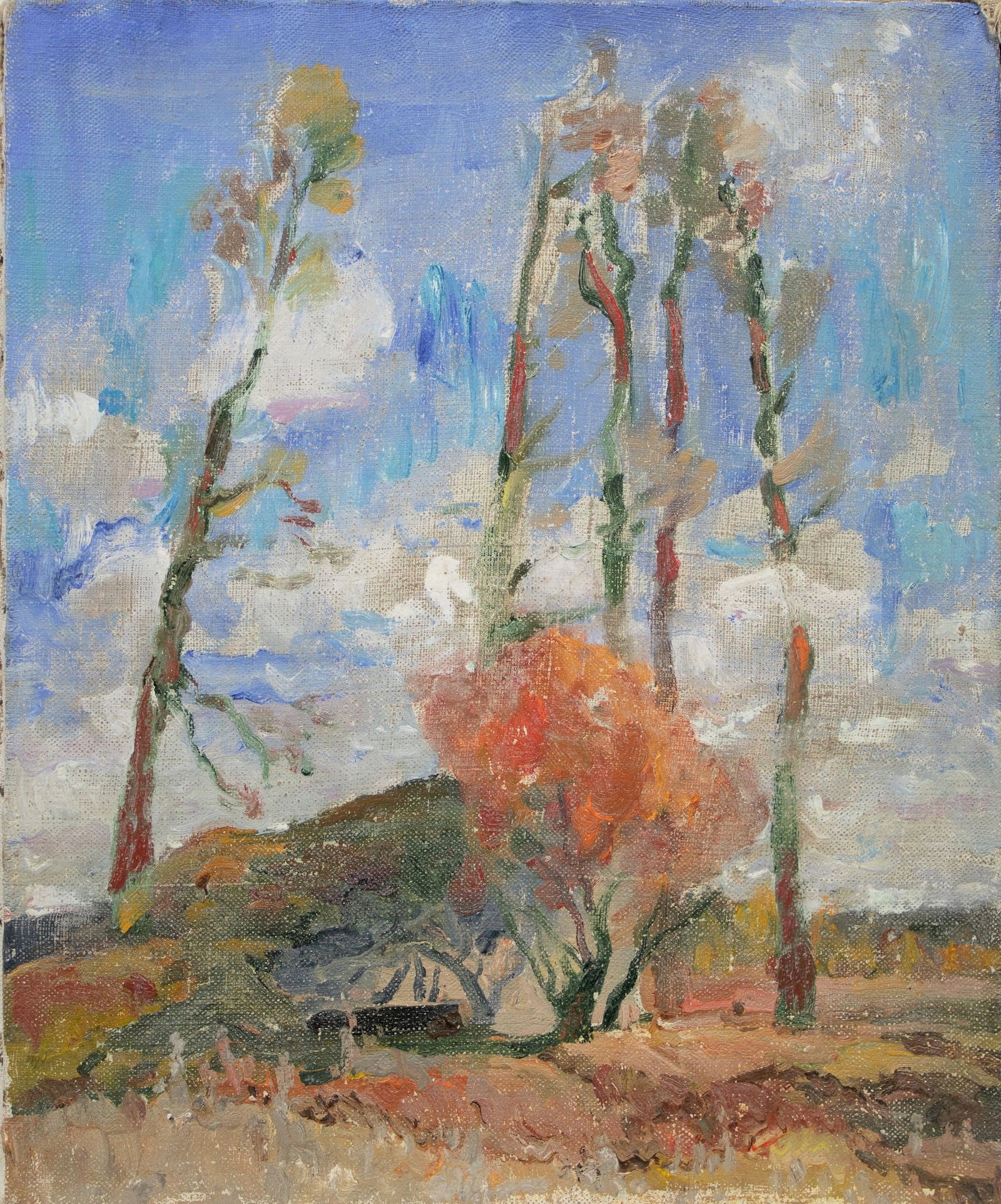 Mynka Olexandr (Ukrainian artist), "Etude", oil on canvas: Title: Mynka Olexandr (Ukrainian artist), "Etude", oil on canvas Description: ARTIST: Mynka Olexandr Fedorovich, Ukrainian artist TITLE: "Etude" SIZE: 37 x 31 cm, (14 2/4 x 12 1/4 in.) MEDIUM: oil on 