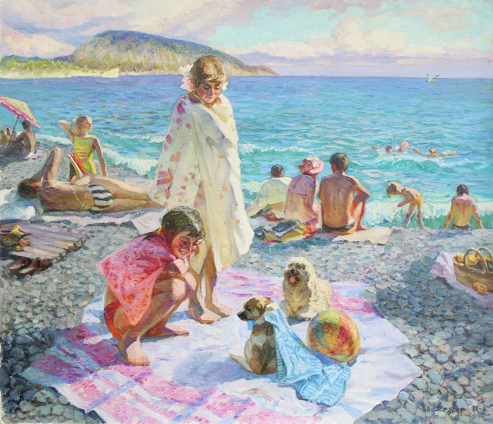 Zhezher Anatoly (Ukrainian artist), "On the sea", oil on canvas (1 of 4)