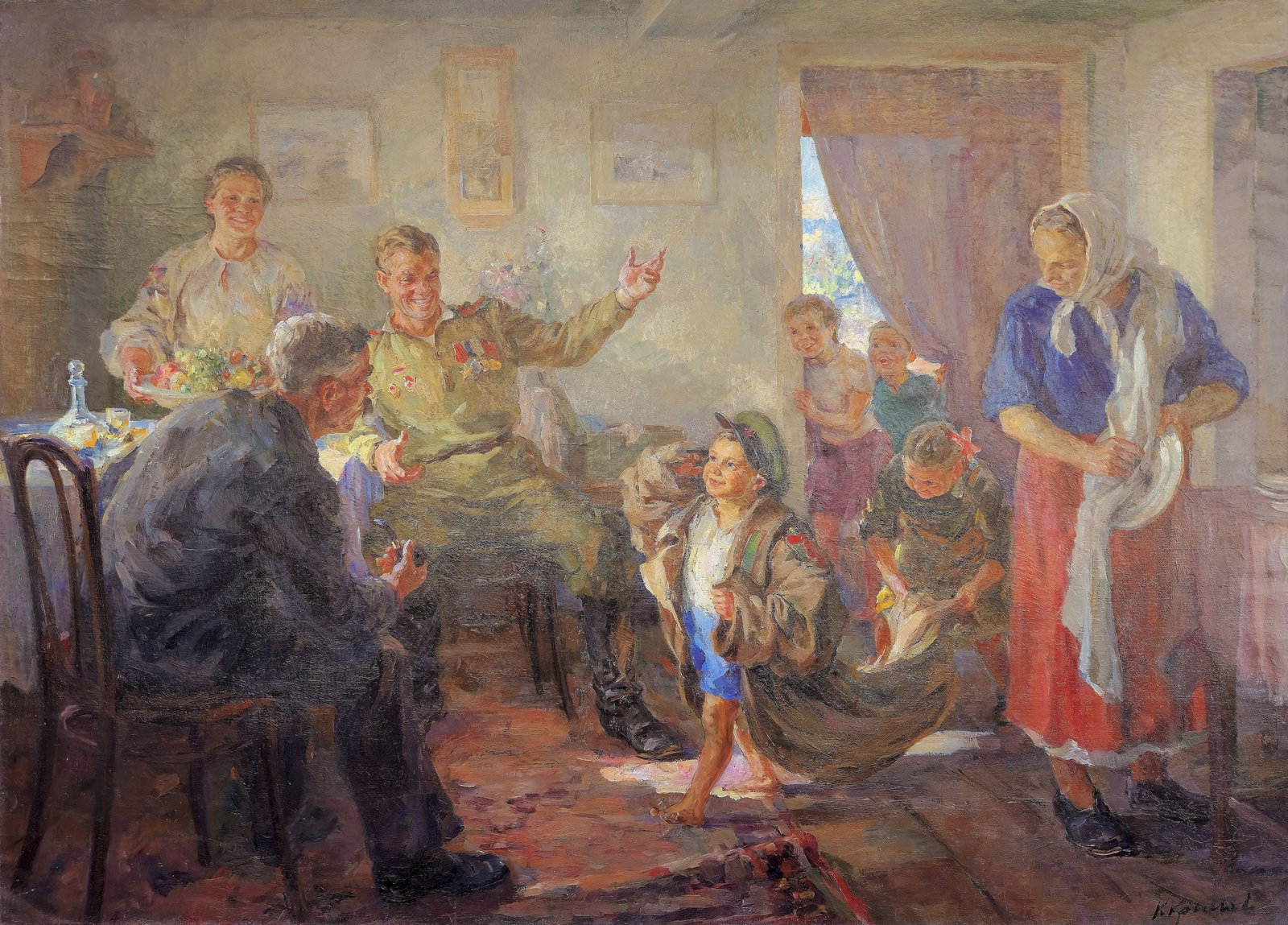 Krylov Kostyantyn (Ukrainian artist), "Came back from the front", oil on canvas (1 of 4)