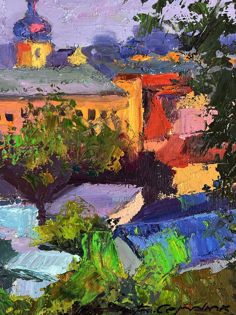 Oil painting Overlooking the city center Boris Serdyuk - 10
