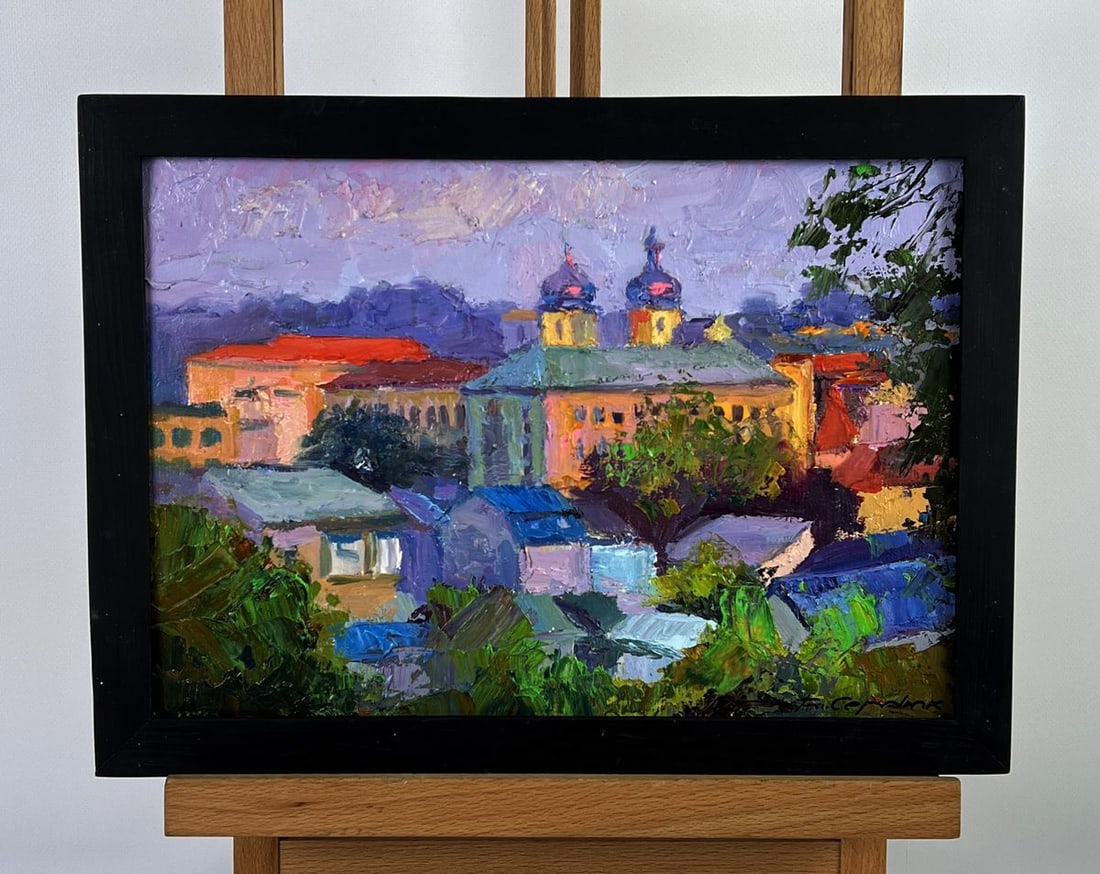 Oil painting Overlooking the city center Boris Serdyuk: Title: Oil painting Overlooking the city center Boris Serdyuk Description: NoAAA6387*** ABOUT THIS PAINTING **** TITLE: "Overlooking the city center"* ARTISTS: Boris Serdyuk* SIZE: 21x30.3