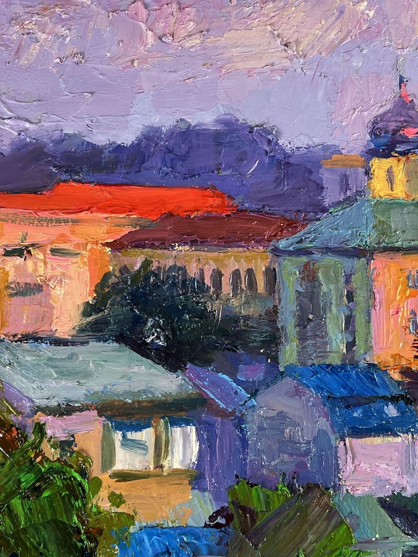 Oil painting Overlooking the city center Boris Serdyuk - 4