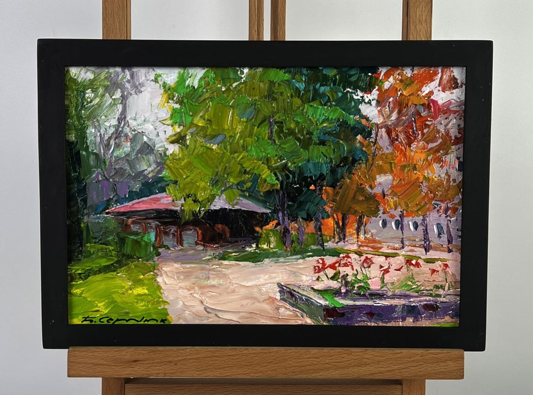 Oil painting A walk through the city park Boris Serdyuk: Title: Oil painting A walk through the city park Boris Serdyuk Description: NoAAA6391*** ABOUT THIS PAINTING **** TITLE: "A walk through the city park"* ARTISTS: Boris Serdyuk* SIZE: 20x30