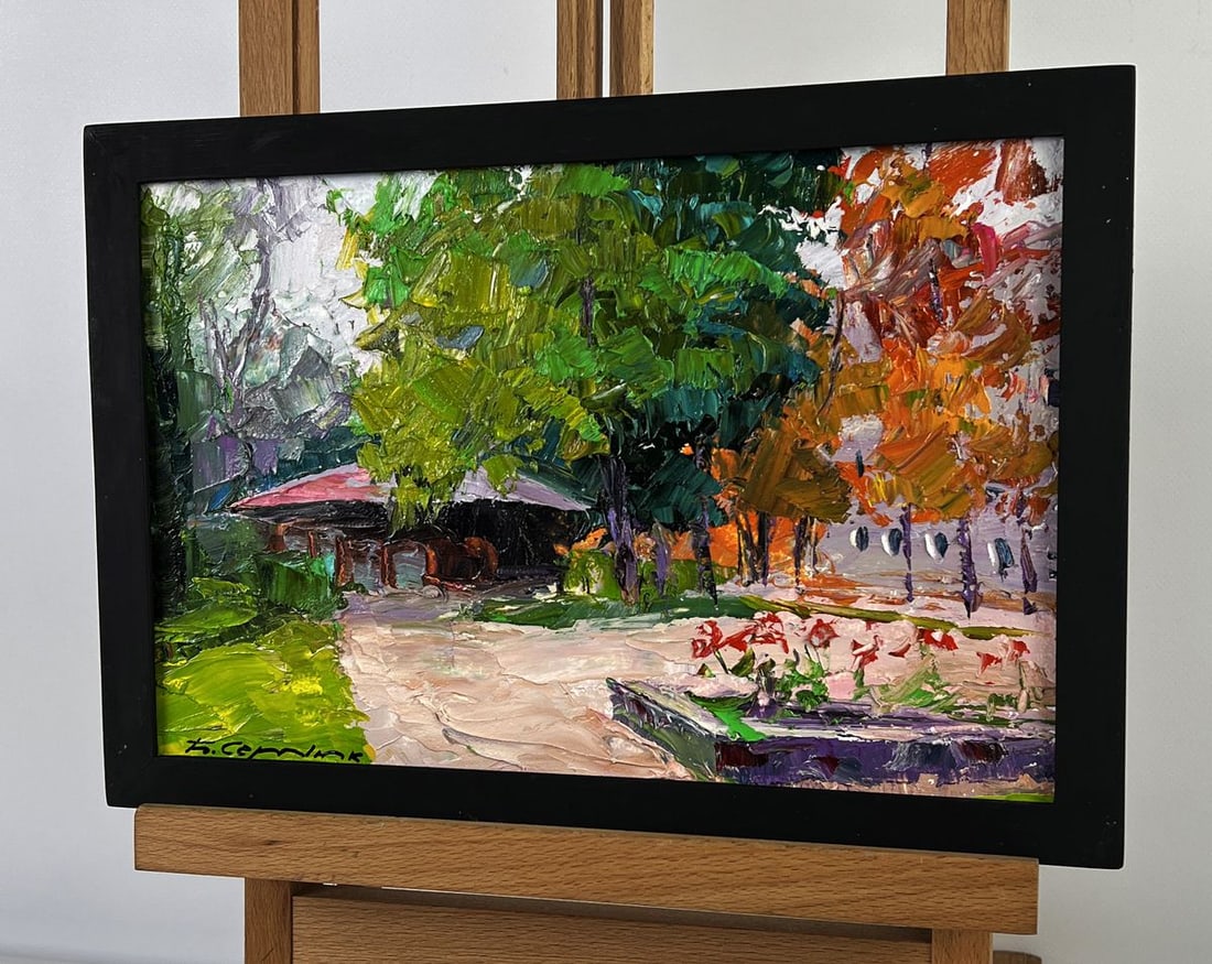 Oil painting A walk through the city park Boris Serdyuk - 2