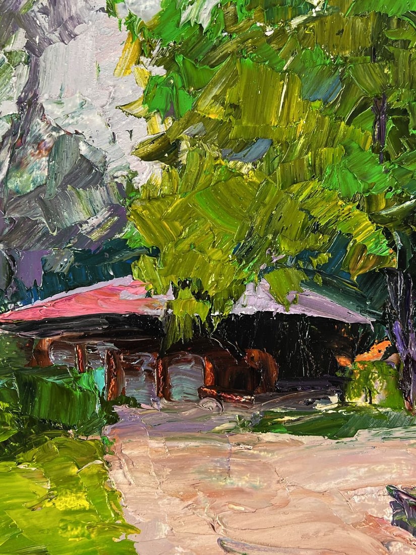 Oil painting A walk through the city park Boris Serdyuk - 4