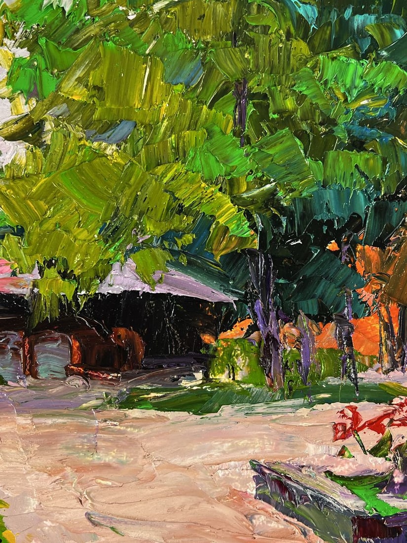 Oil painting A walk through the city park Boris Serdyuk - 6