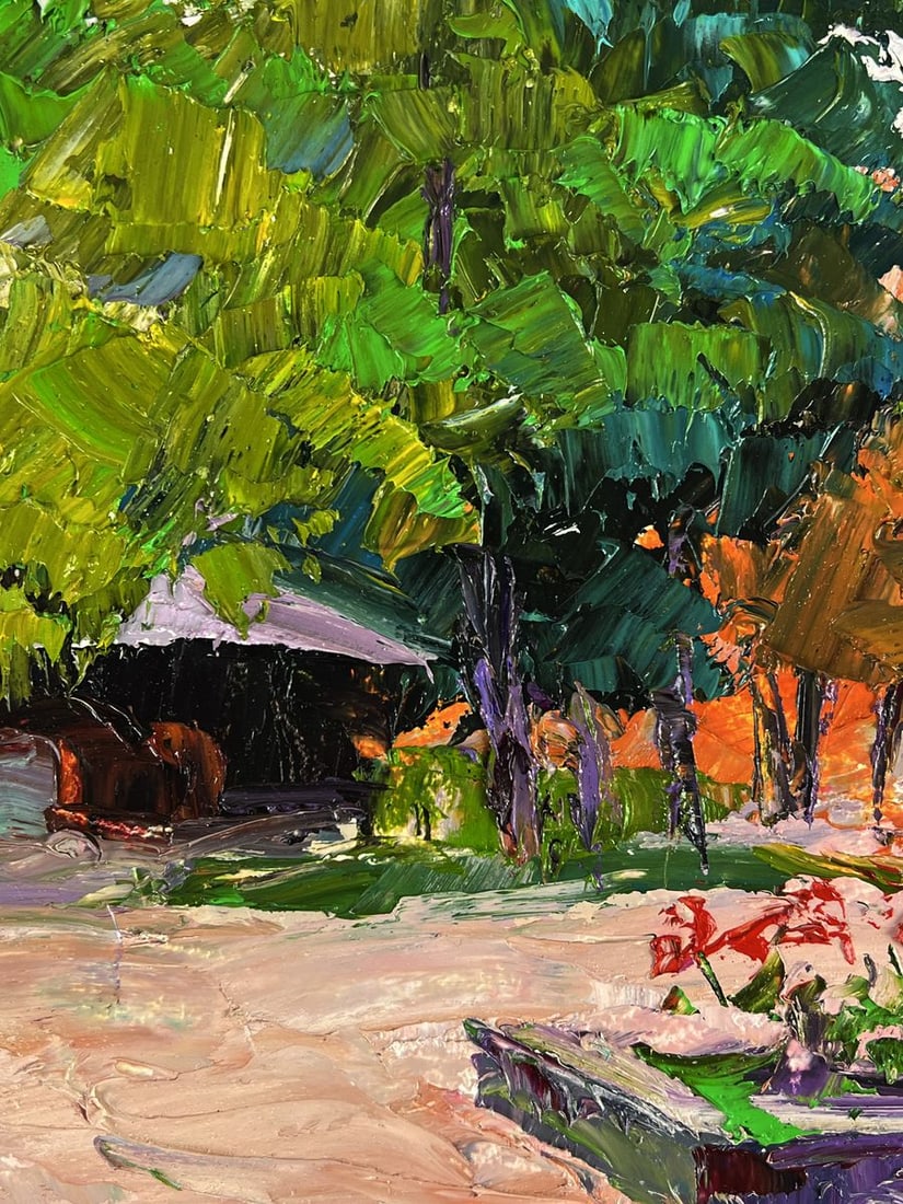 Oil painting A walk through the city park Boris Serdyuk - 7