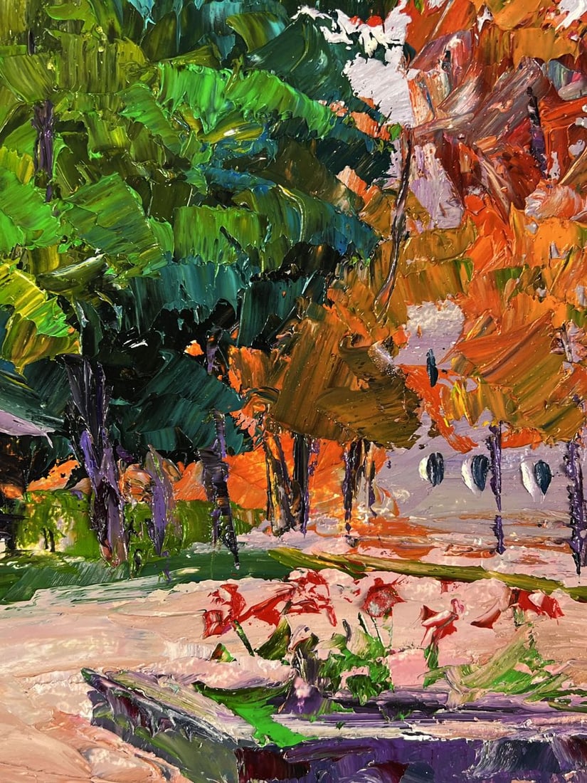 Oil painting A walk through the city park Boris Serdyuk - 9