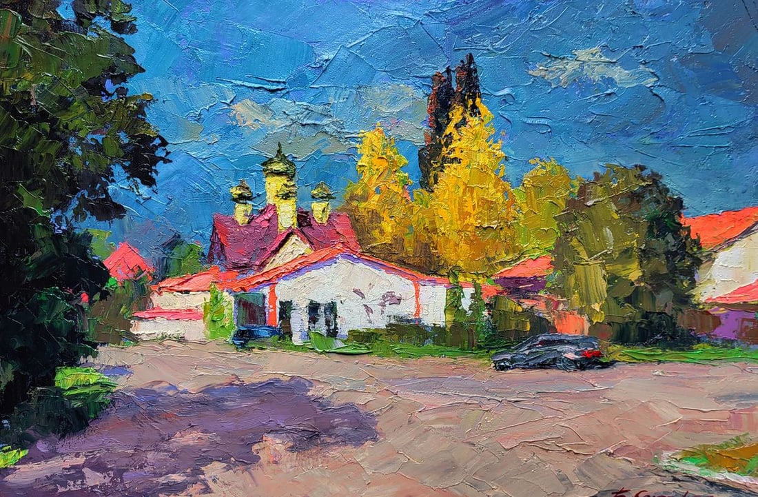 Oil painting Driving along a city street Boris Serdyuk: Title: Oil painting Driving along a city street Boris Serdyuk Description: NoSERB 1252*** ABOUT THIS PAINTING **** TITLE: "Driving along a city street" * ARTISTS: Boris Serdyuk* SIZE: 40x60 cm/'15.74x