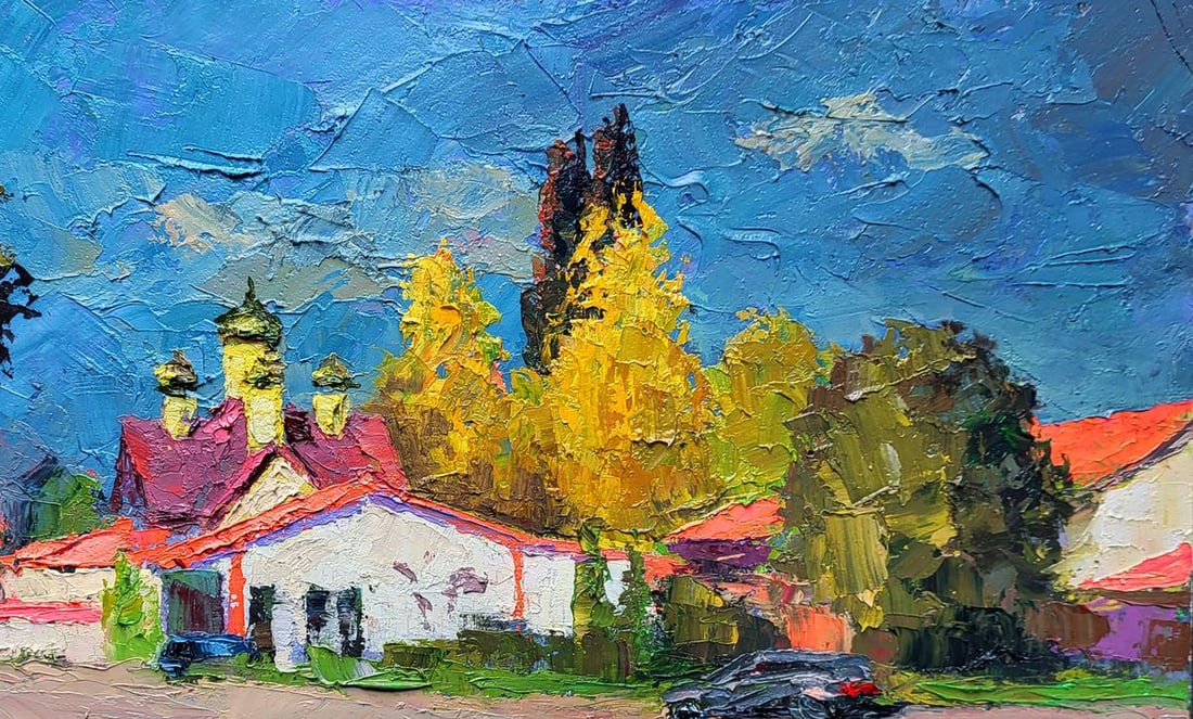 Oil painting Driving along a city street Boris Serdyuk - 5