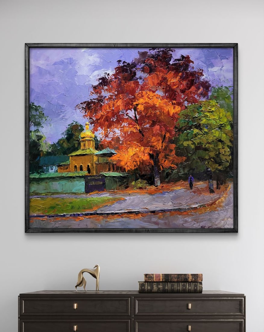 Oil painting October in the city Boris Serdyuk - 2