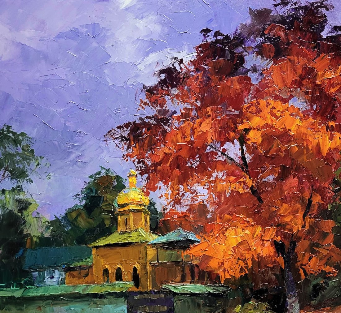 Oil painting October in the city Boris Serdyuk - 4