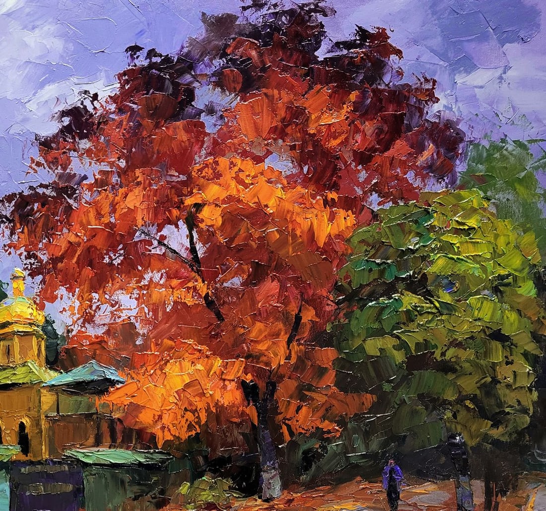 Oil painting October in the city Boris Serdyuk - 5