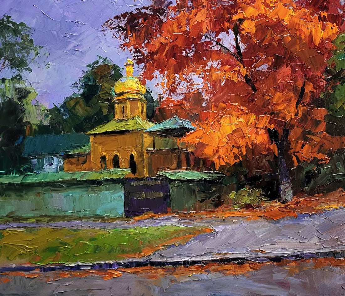 Oil painting October in the city Boris Serdyuk - 6