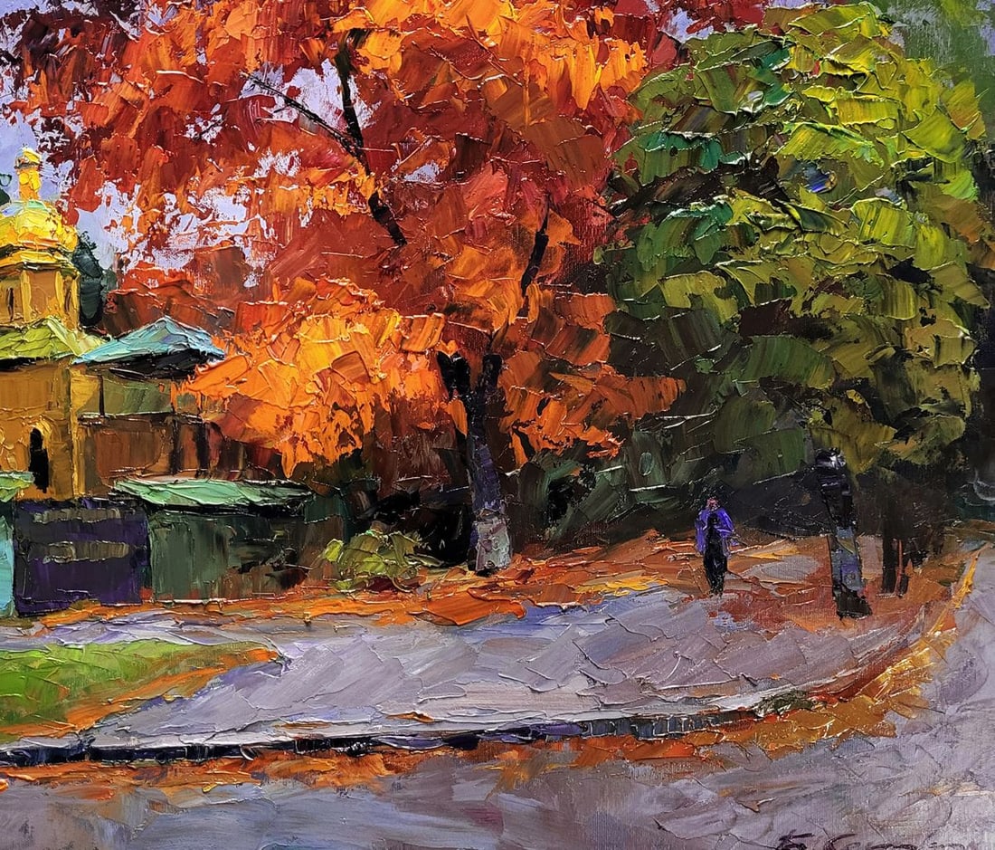 Oil painting October in the city Boris Serdyuk - 7