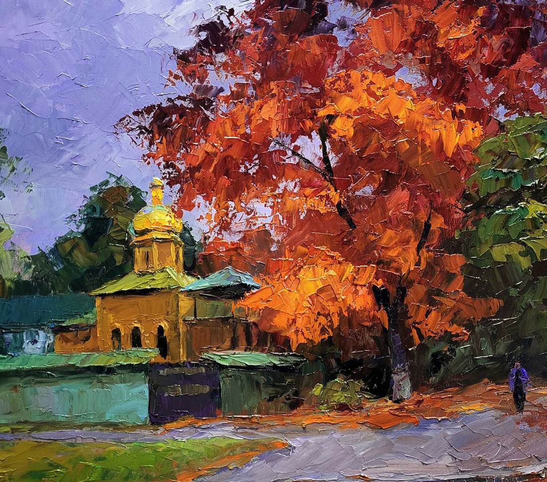 Oil painting October in the city Boris Serdyuk - 8