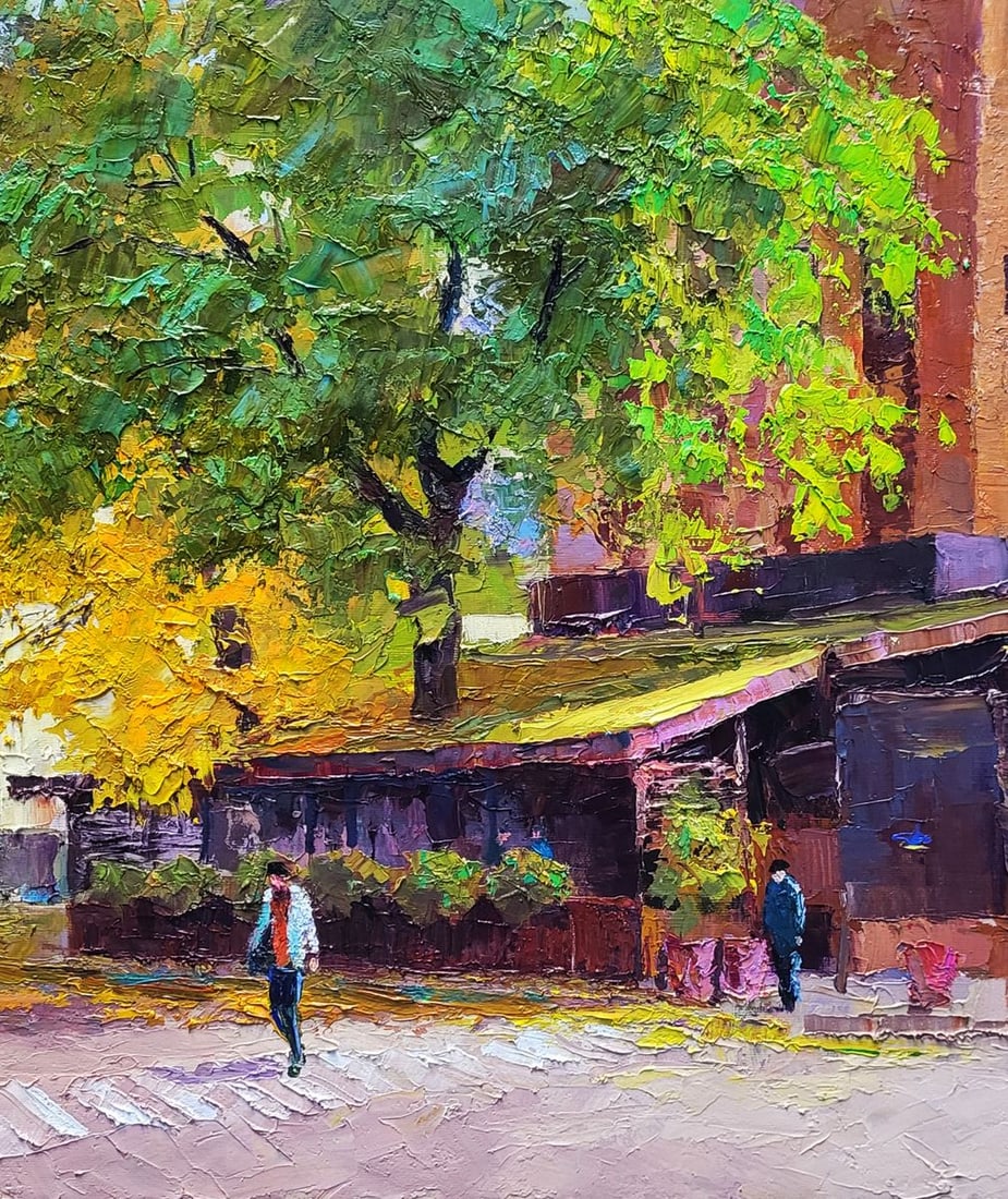 Oil painting Cafe Wine and Friends Boris Serdyuk - 9