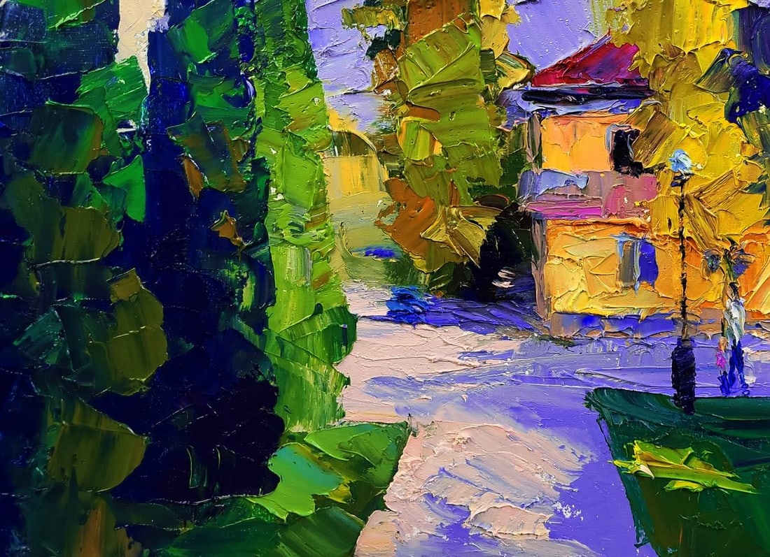 Oil painting Urban motif in the morning Boris Serdyuk - 6