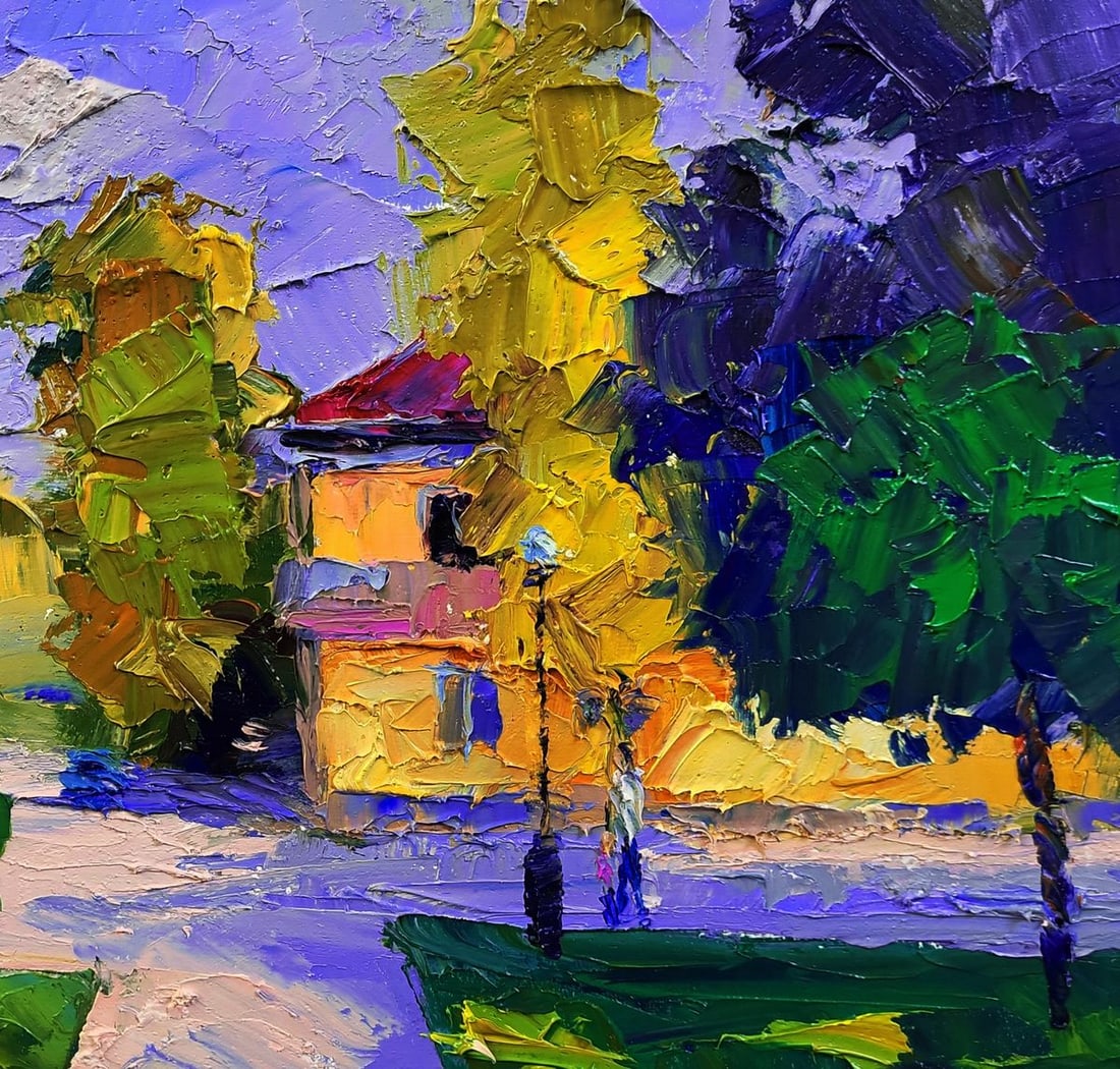Oil painting Urban motif in the morning Boris Serdyuk - 8