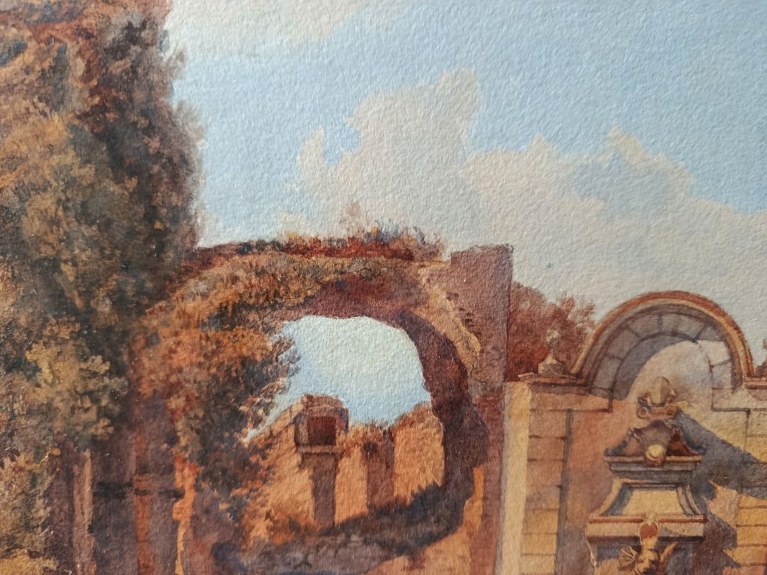 Pastel painting An ancient historical site Unknown artist - 10