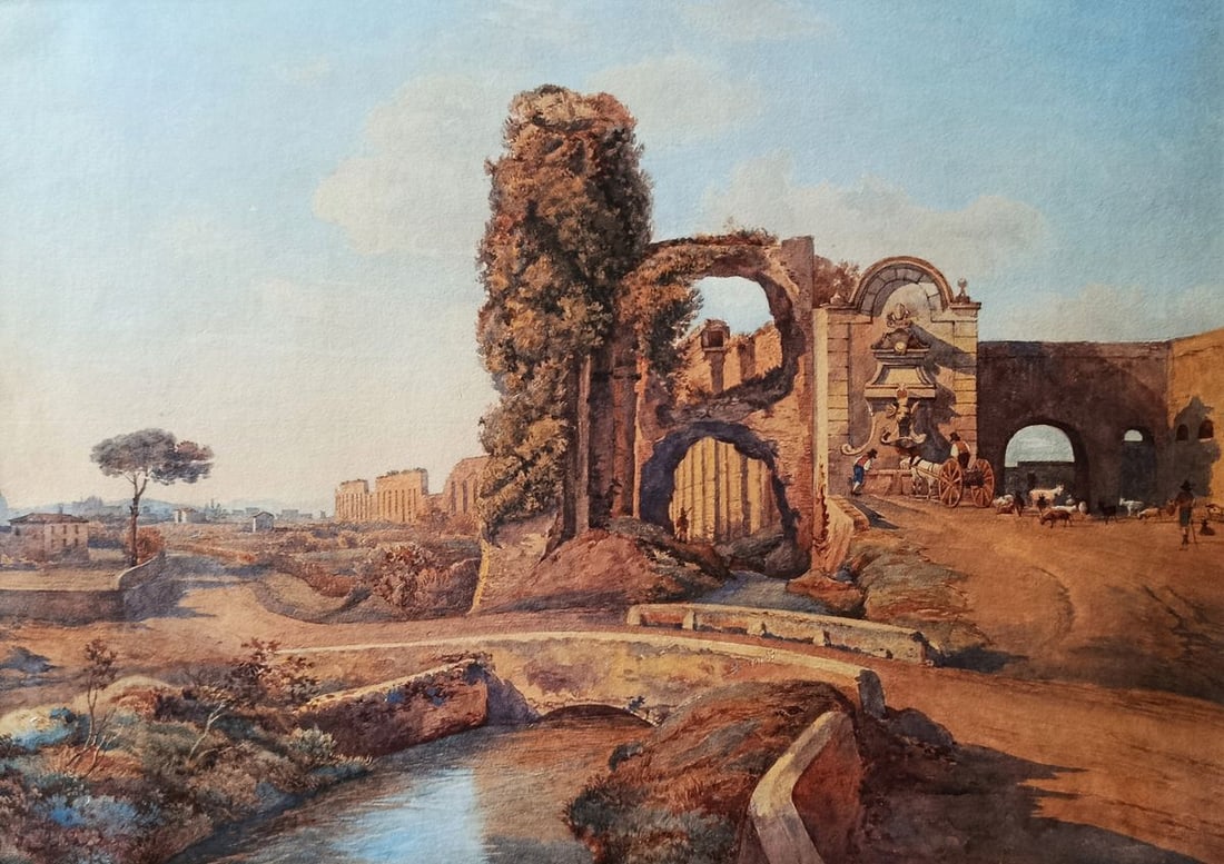 Pastel painting An ancient historical site Unknown artist: Title: Pastel painting An ancient historical site Unknown artist Description: NoVerne 430*** ABOUT THIS PAINTING **** TITLE: "An ancient historical site"* ARTISTS: Unknown artist* SIZE: x cm/'x inches