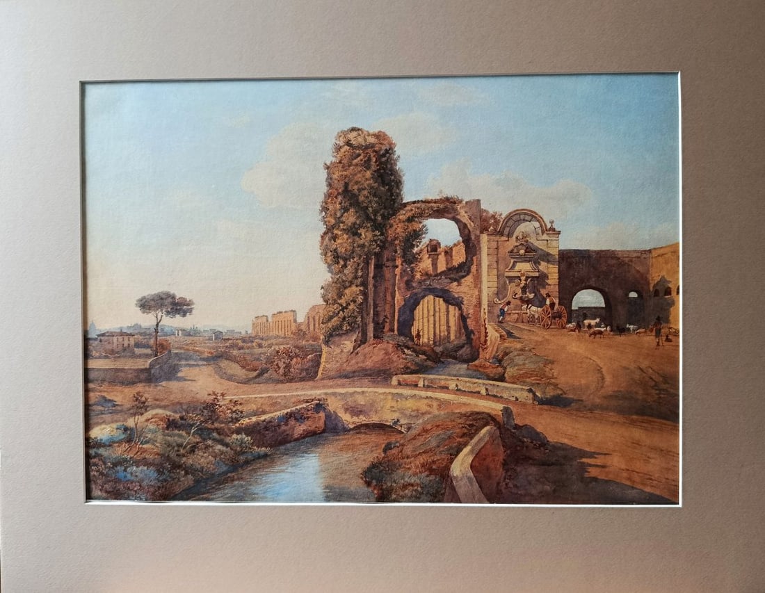 Pastel painting An ancient historical site Unknown artist - 2